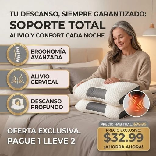 OmniComfort™ - Almohada Cervical Paga 1 Lleva 2